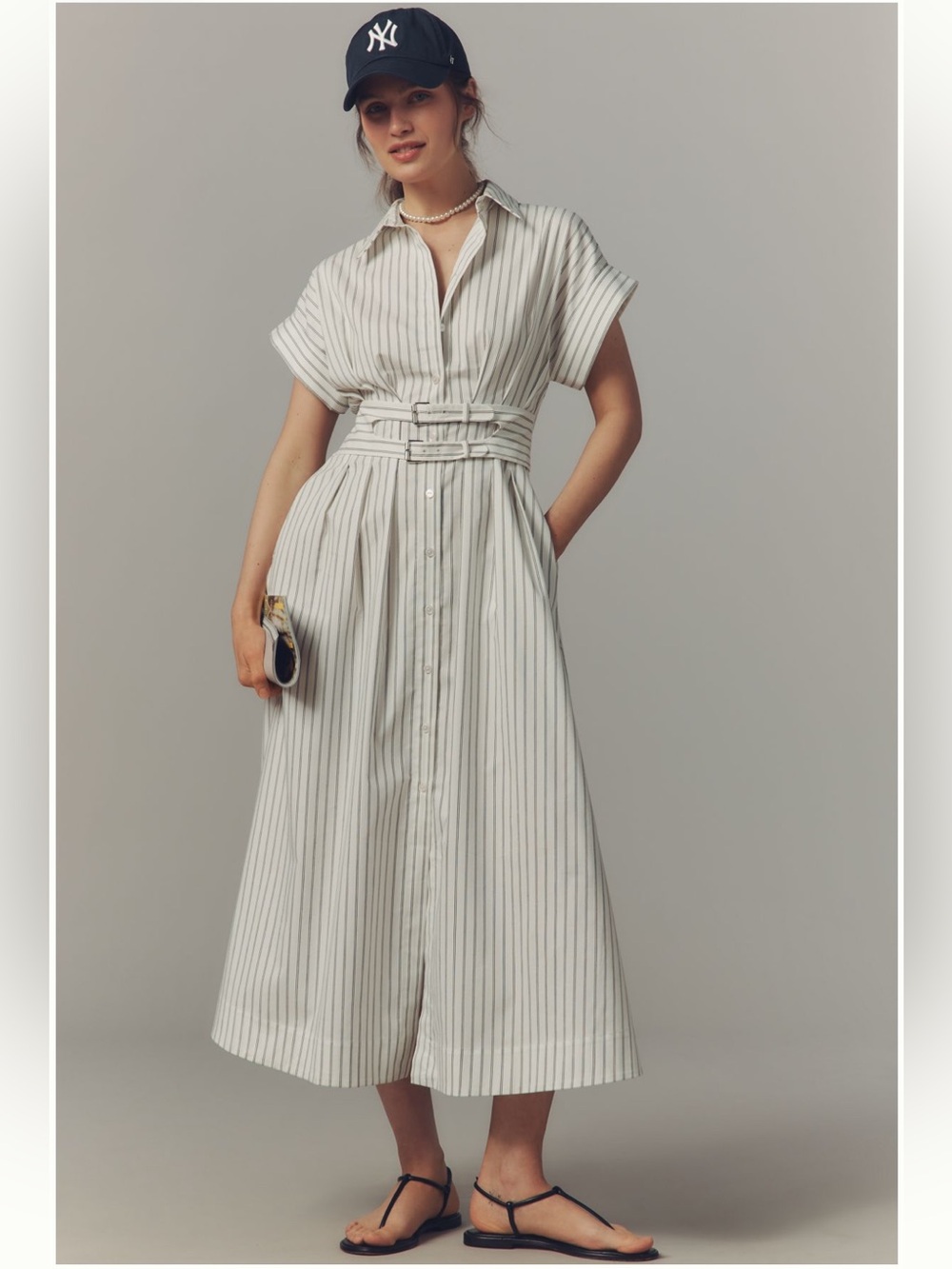 Tobie Double Buckle Shirt Dress - 1X